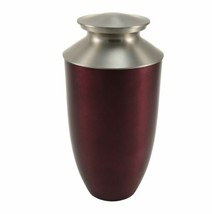 Red Alloy &amp; Brass Adult 200 Cubic Inch Funeral Cremation Urn for Ashes - £248.20 GBP