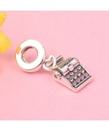 925 Sterling Silver Typewriter Dangle Charm Bead Fits European Bracelets - $24.68 CAD