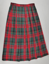 Pendleton Knockabout Red Tartan Plaid Midi Virgin Wool Pleated Skirt Wms... - £26.73 GBP