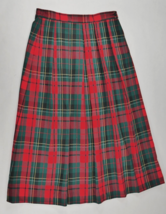 Pendleton Knockabout Red Tartan Plaid Midi Virgin Wool Pleated Skirt Wms... - £25.96 GBP