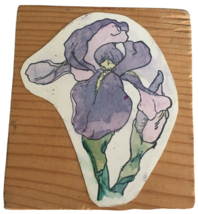 Iris Flower Rubber Stamp Spring Easter Card Making Garden Floral Nature Outdoors - £6.37 GBP