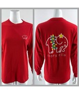 Ivory Ella Red Long Sleeve Top Christmas Lights Womens Size Medium Graph... - $413.96 MXN