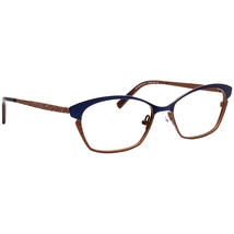Jean Lafont Eyeglasses Veronique 371 Blue/ Brown Metal Frame France 51[]... - $199.99
