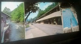 Gatlinburg,Tennessee Rocky Waters Motor Inn Panorama Split 3 Views Postcard - £1.56 GBP