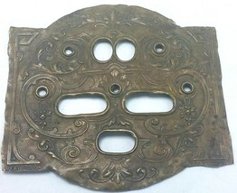 Antique Gesetzlich Geschutzt Signed Brass Switch Plate - £89.02 GBP