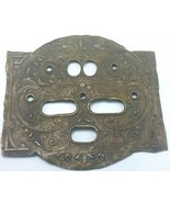 Antique Gesetzlich Geschutzt Signed Brass Switch Plate - £89.55 GBP