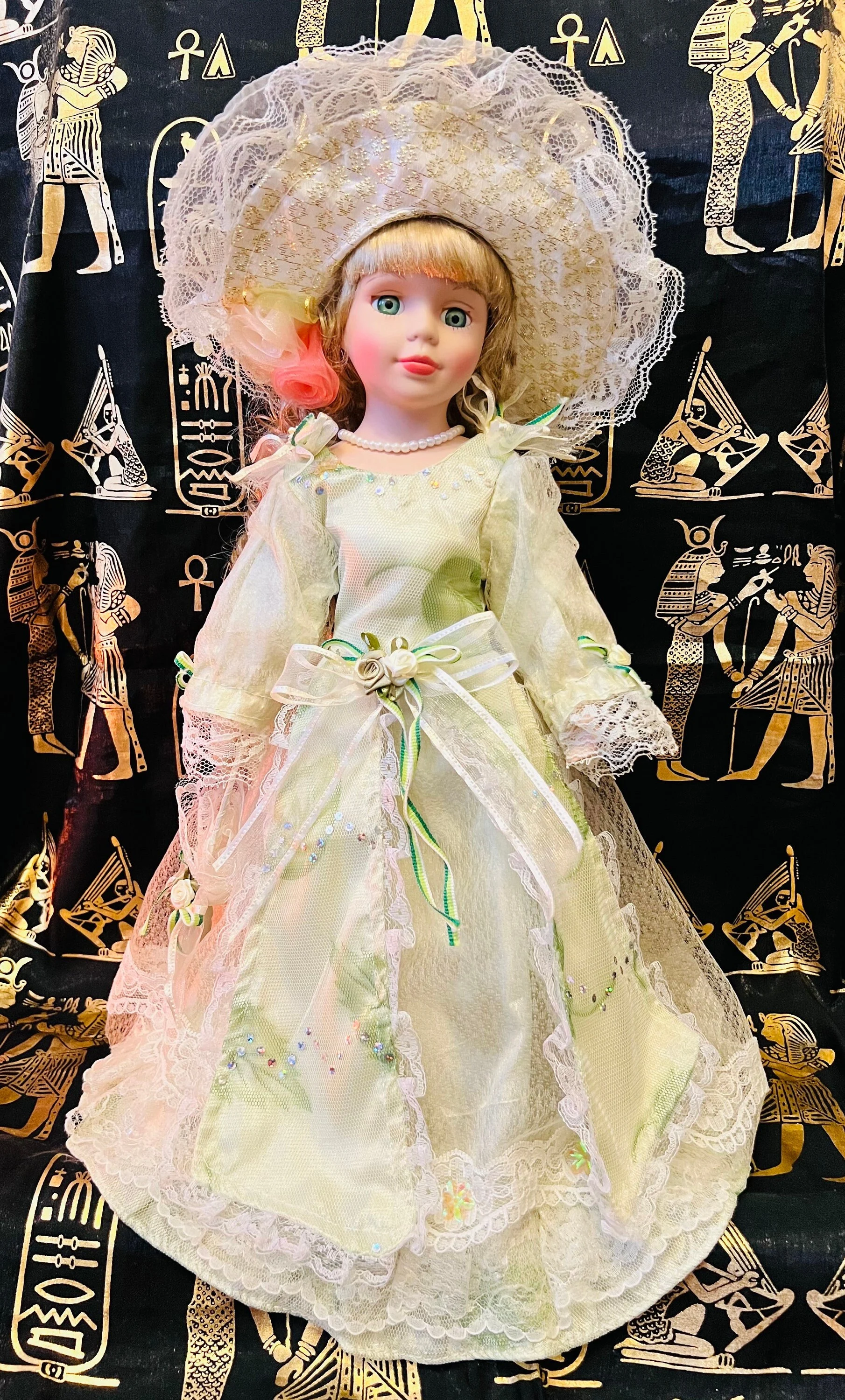 Haunted Vintage Porcelain Doll - Attached is a angelic spirit  - $284.36