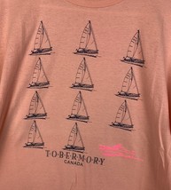Vintage White Pine T Shirt Single Stitch Tobermory Sailboat Canada 80s 90s - £23.56 GBP