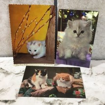 Collectible Postcard Lot Of 3 Cats Kittens White Soft Cuddly Cute - £7.81 GBP