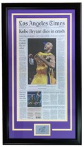 Kobe Bryant Lakers Framed Jan 27 2020 LA Times Paper w/ Laser Engraved S... - $164.89