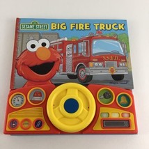 Sesame Street Play A Sound Hardcover Book Big Fire Truck Elmo Red TESTED 2014 - £30.93 GBP