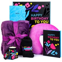 Women&#39;S Birthday Gift Basket - Happy Birthday Gift Basket For Her W/Memory Foam  - £59.33 GBP