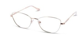 NEW Thin &amp; Light QUILL White &amp; Rose Gold BIRDIE Eyeglasses 51/16/145 wit... - $69.25