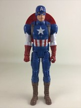 Marvel Titan Hero Series Captain America 11&quot; Figure Super Hero Hasbro w/ Shield - £13.20 GBP