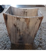 Farmhouse Wooded Trash Can Wastebasket Bin Garbage Container for Office ... - $21.78