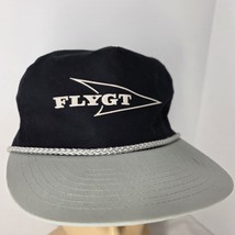 Flygt Submersibles Vintage Otto Snapback Black Gray Cap Hat Advertisemen... - $14.84
