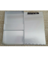Aluminum Clipboard w/Storage Form Holder Small -Fits 9.5&quot;x5.5&quot; *As Is Se... - £23.60 GBP