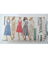 Vintage Sewing Pattern Butterick 6696 Misses Jumper Dress Fast &amp; Easy Pa... - £3.88 GBP