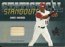 2002 Leaf Rookies &amp; Stars Statistical Standouts Material G Anderson 10 Angels - £4.71 GBP