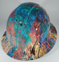 New Full Brim Hard Hat Custom Hydro Dipped Abstract Metal. Free Shipping - £52.11 GBP
