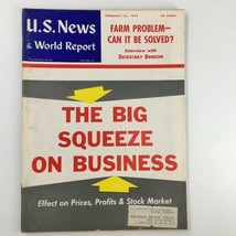 US News &amp; World Report Magazine February 22 1957 The Big Squeeze On Business - £11.37 GBP