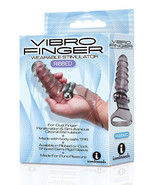 The 9&#39;s Vibrofinger Ribbed Finger Massager Grey - $20.06 CAD