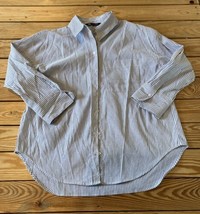 Zara Men’s Stripe Button Up Shirt Size S Blue S9x1 - £11.55 GBP
