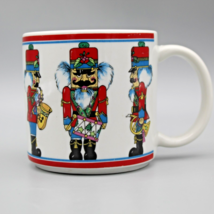 Nutcracker Mug Coffee Hot Cocoa Vintage Christmas Musicians Ceramic Drum Horns - £7.82 GBP