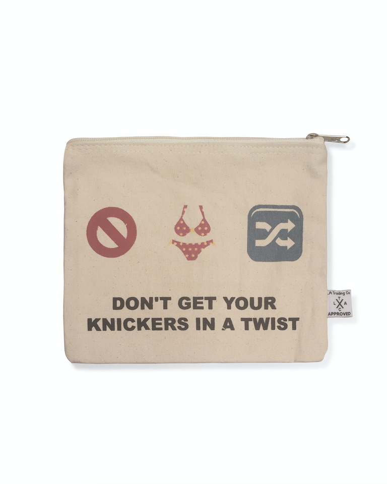 Emoji "DON'T GET YOUR KNICKERS IN A TWIST" makeup bag LATC Women's
