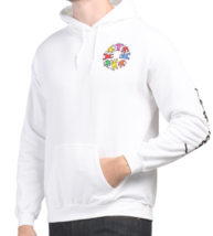 Keith Haring Dancing Unity Circle White Graphic Hoodie - £24.05 GBP