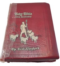 Vtg 1946 Holy Bible 500TH Anniversary The Good Shepherd Edition Red Leinweber - £18.77 GBP