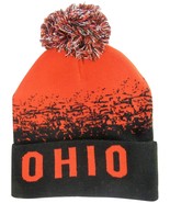 Ohio State Men&#39;s Cuffed Digital Fade Soft Winter Knit Beanie Pom Hats Re... - £11.94 GBP