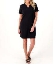 Amber Noon Ii By Dr. Erum Ilyas Upf 30 French Terry Cover-Up Dress- Black, Large - £19.16 GBP
