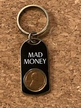 Vintage Mad Money Enameled Penny Keychain Fob  - $6.71