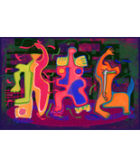 art Painting,original digital art, Jarana en Carnaval, on canvas-René Ca... - $851.10 CAD