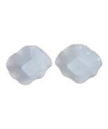 Vintage White Diamond Square Cut Milk Glass 6.5” Candy Dishes - £9.38 GBP