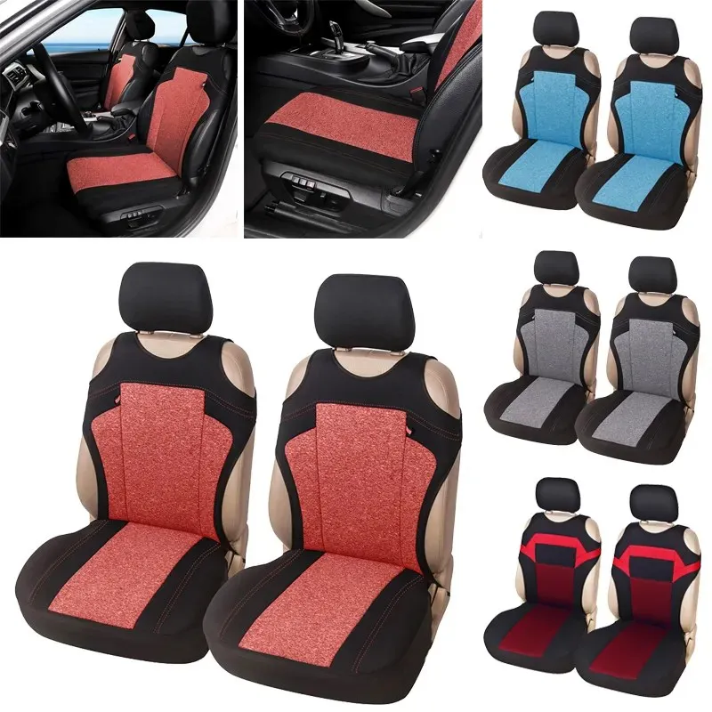 Autoyouth T-shirt Breathable Car Front Seat Cover Premium Double Seat Co... - $20.68+