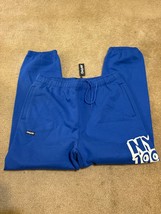 Only NY Men’s Blue Sweats Sweatpants Peace Love Logo Pant Size XXL NWT Pockets - £37.08 GBP