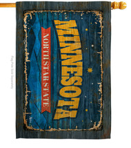 Minnesota Vintage - Impressions Decorative House Flag H140968-BO - £29.09 GBP