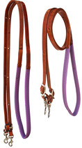 Horse Western 8&#39; Tan Leather Rubber Grip Contest Barrel Reins 805LR11 - $32.99