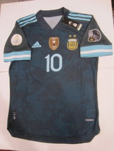 Lionel Messi Argentina Copa America Champions Match Away Soccer Jersey 2020-2021 - £88.20 GBP