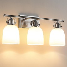 KAISITE Brushed Nickel Vanity Light 3-Light Fixture Over Mirror E26 Mid ... - $835.39 MXN