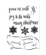 Sizzix Christmas Collection Clear Acrylic Stamps Seasonal Calligraphy - $26.53