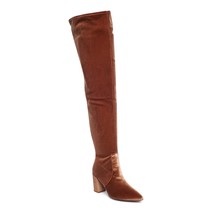 Smash Shoes Women Over the Knee Boots Malia OTK Size US 10 Nude Brown Velvet - £38.66 GBP