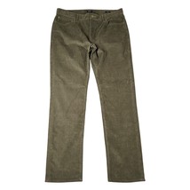 J Crew Factory Mens 33x32 Flex Slim Green Flat Front Corduroy Pants J7334 Pocket - £19.28 GBP