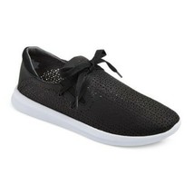  New! Women&#39;s Raelee Laser Cut Lace-Up  Black Sneakers - Mossimo Supply Co. - £11.84 GBP+