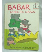 VINTAGE BABAR LOSES HIS CROWN Early I can Read BOOK 1967 Elephant - €10,59 EUR