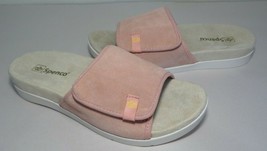 Spenco Size 7.5 M CHARLOTTE Coral Cloud Suede Slide Sandals New Women&#39;s Shoes - £92.01 GBP
