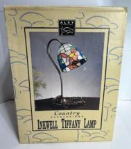 Country Expressions 15&quot; Goose Neck Inkwell Tiffany Style Table Lamp Bron... - $119.95