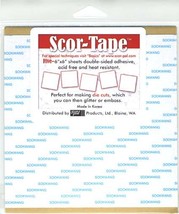 Scor-Tape 6X6 Sheets, Five Per Pack. Double Sided Adhesive Sheets - $4.95